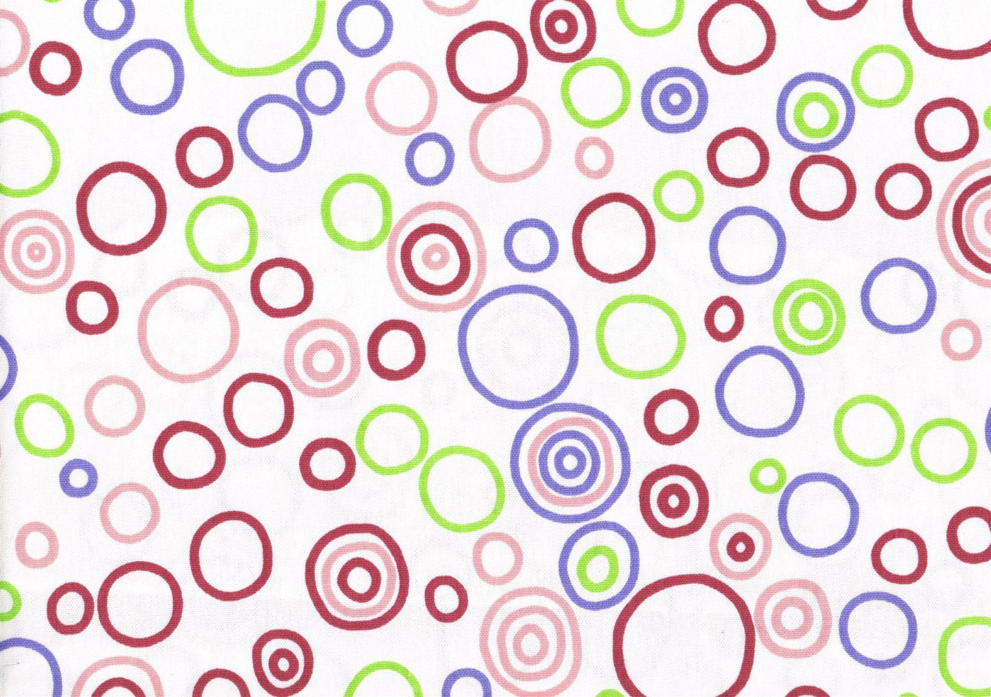 Designer Fabric Multi Colored Circles Cotton Drapery Upholstery