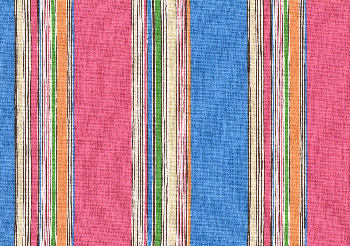 PKaufmann Fabric Pink Blue Green Striped Cotton Drapery Upholstery