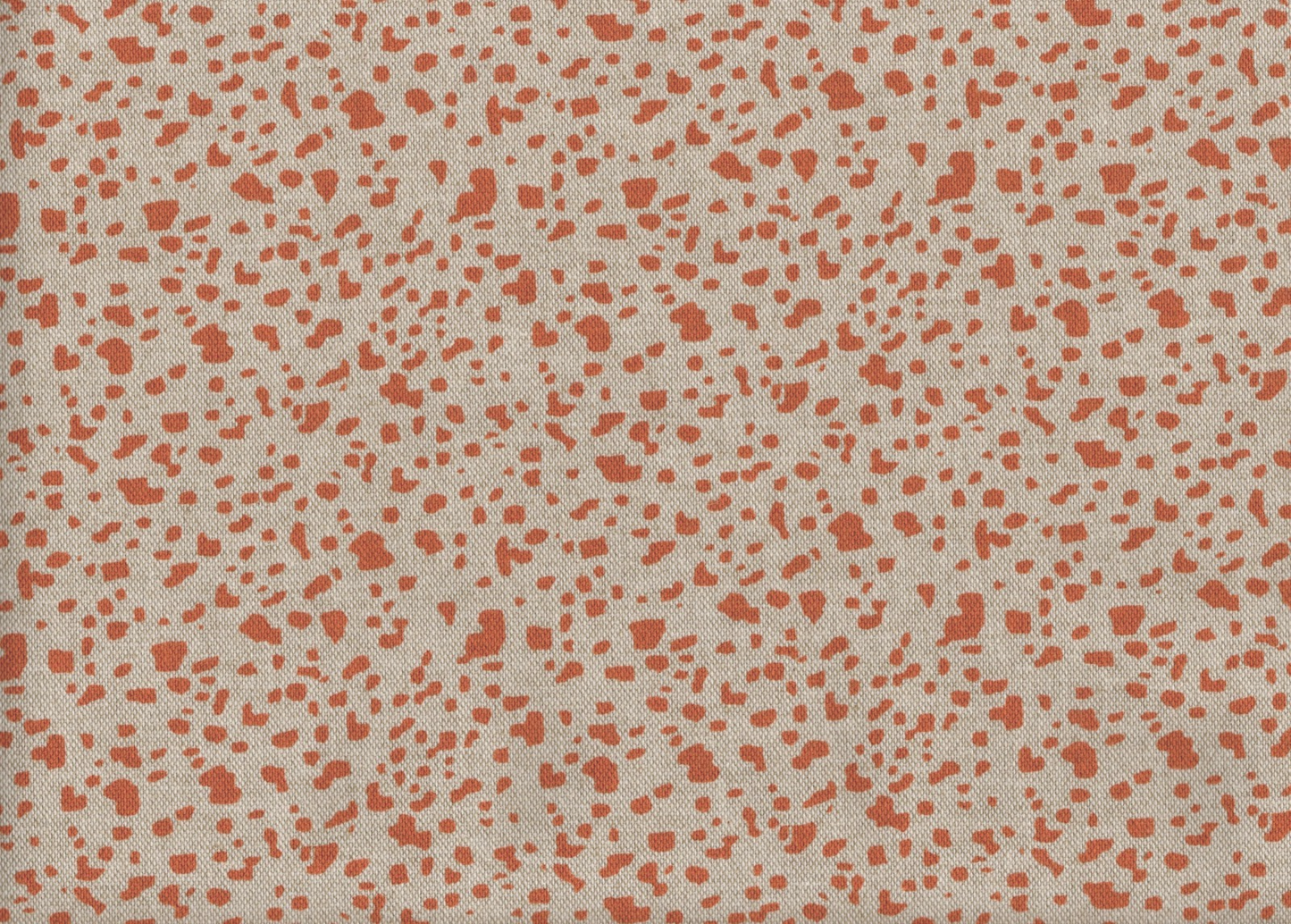 5 Yds Lacefield Fabric Animal Print Coral Linen Cotton Drapery Upholstery