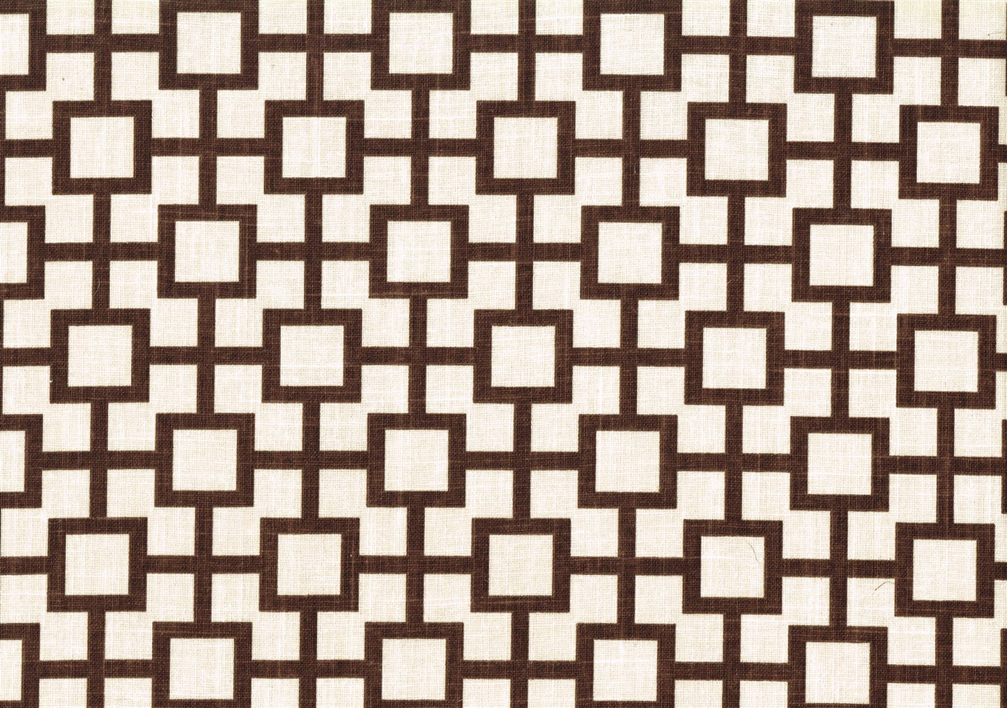 Robert Allen Fabric Cats Craddle Chocolate Brown Off White Drapery Upholstery