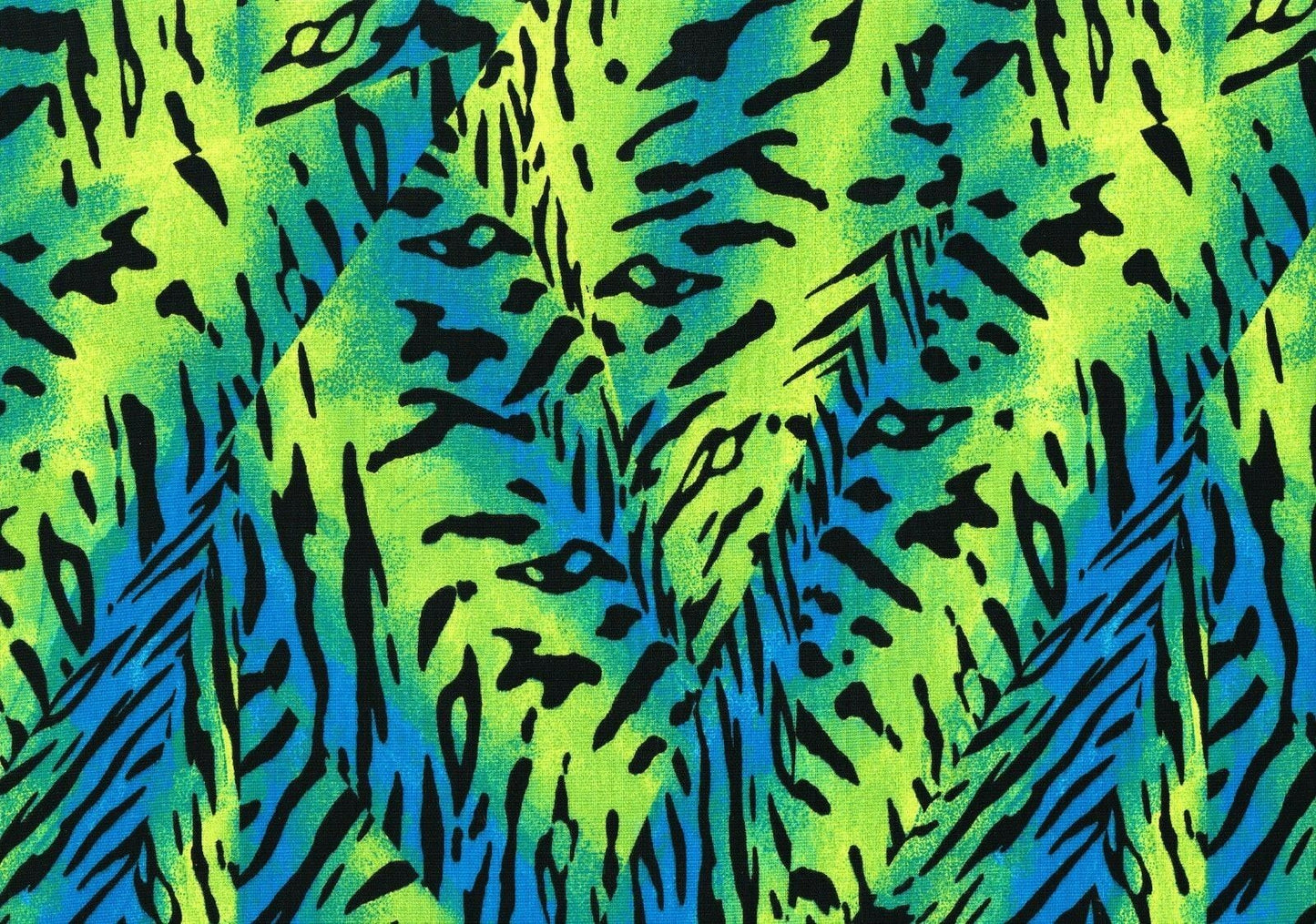 Designer Fabric Teal Green Black Cotton Duck Print Drapery Upholstery