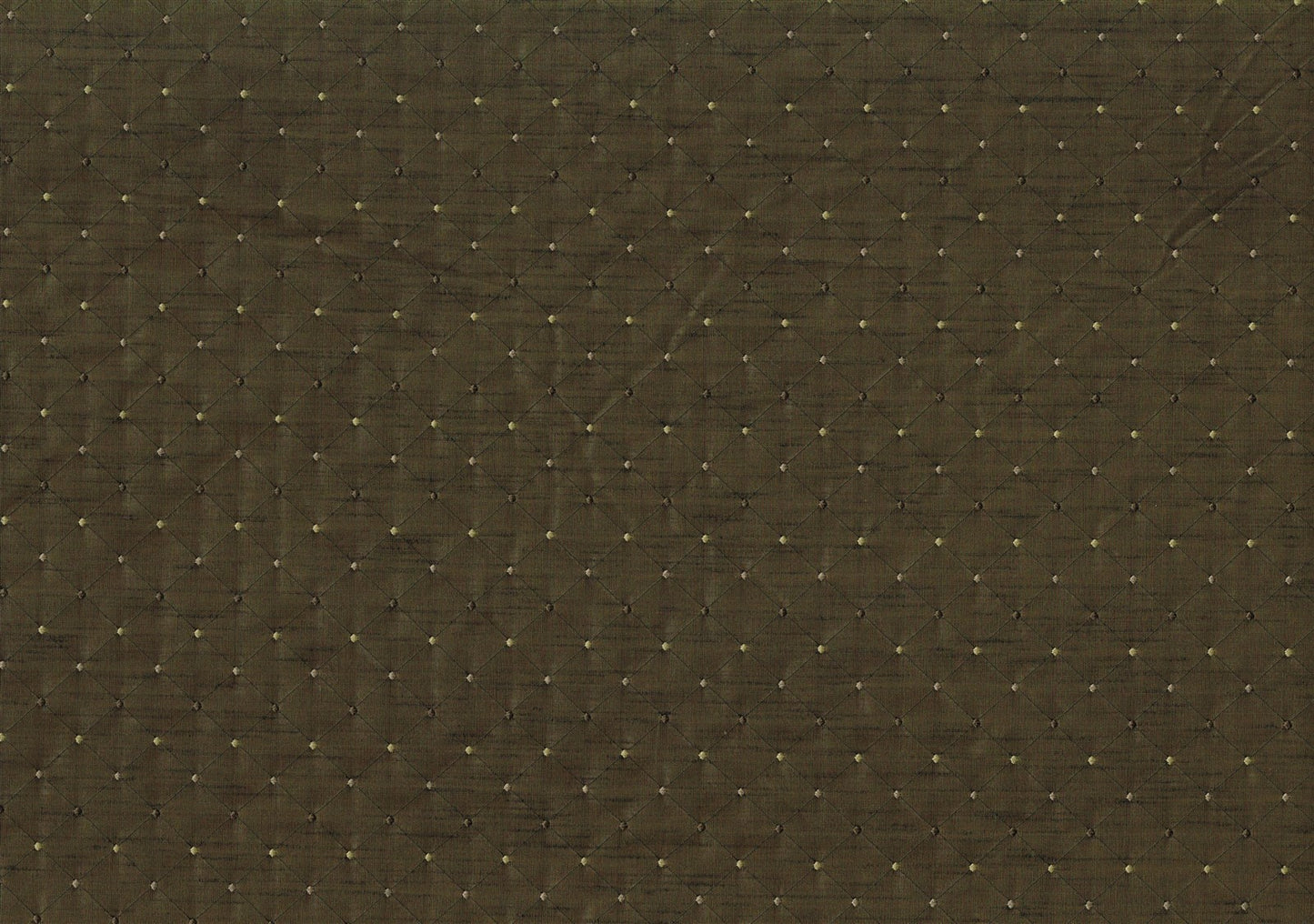 1.25 Yds Designer Fabric Brown with Beige Dot Diamond Drapery Upholstery