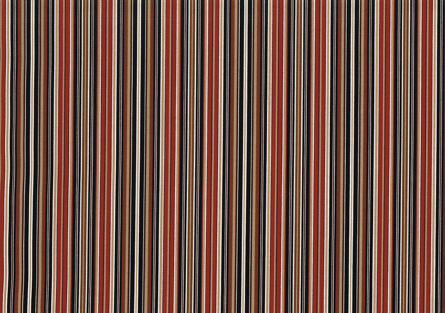 Bryant Ind Fabric Red Black Gold Brown Striped Outdoor Drapery Upholstery
