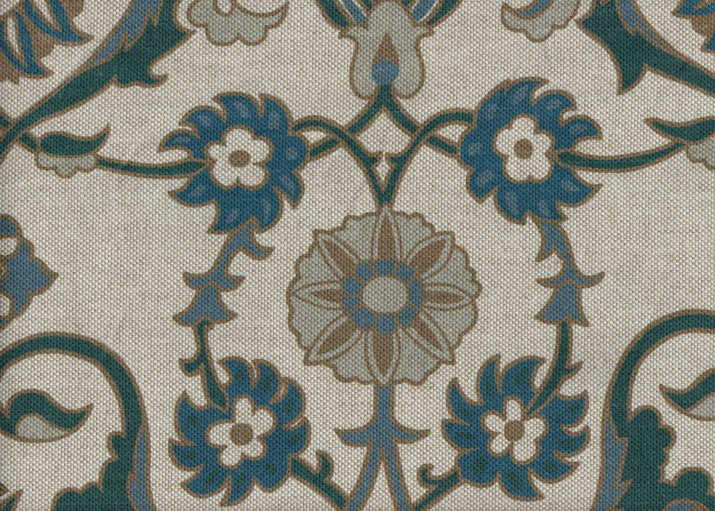 4.25 Yds Lacefield Fabric French Blue Brown Drapery Upholstery