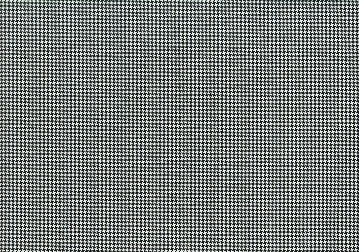 6 Yards Designer Fabric Black and White Houndstooth Check Drapery Upholstery