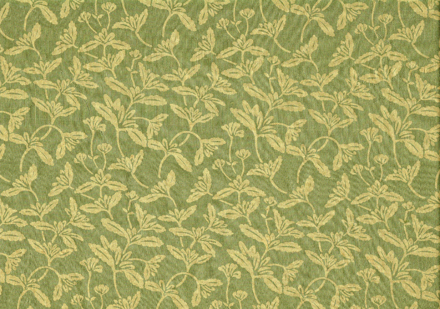 Avon Silk Fabric 100% Silk Green Gold Drapery Upholstery DL 1431 9