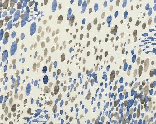 7 Yds Duralee Fabric Taku Blue Brown Cotton Drapery Upholstery