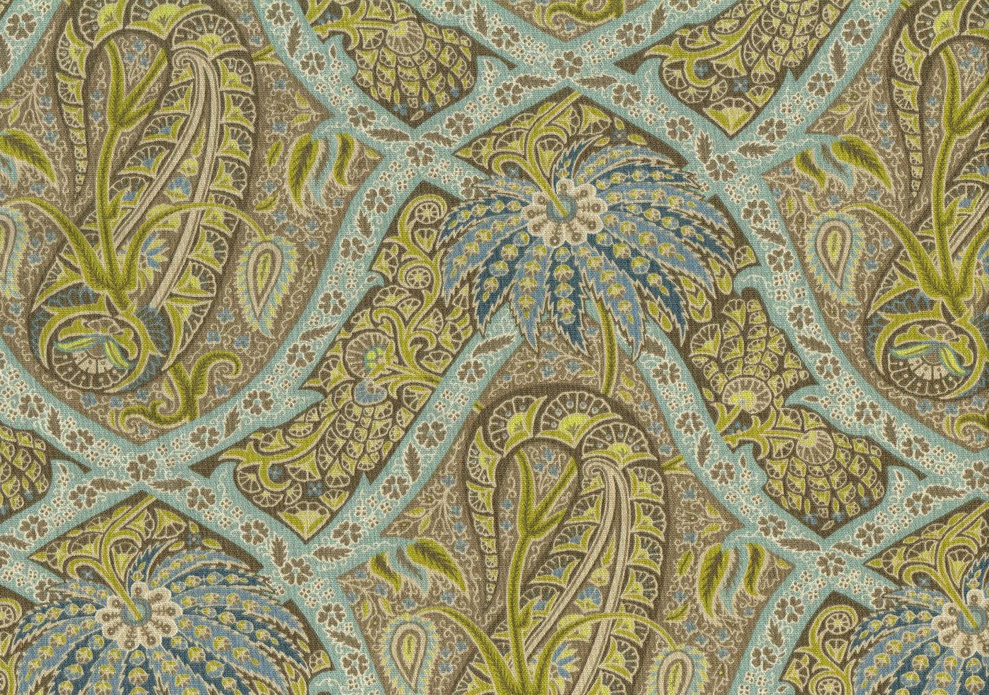 Tommy Bahama Fabric Polynesian Paisley Nutmeg Cotton Drapery Upholstery