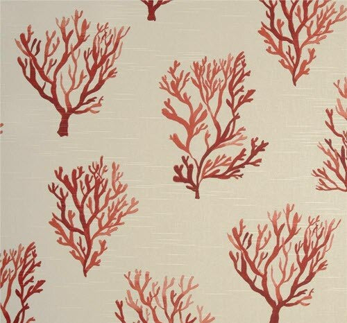 6 Yds Lacefield Fabric Santorini Geranium Cotton Drapery Upholstery
