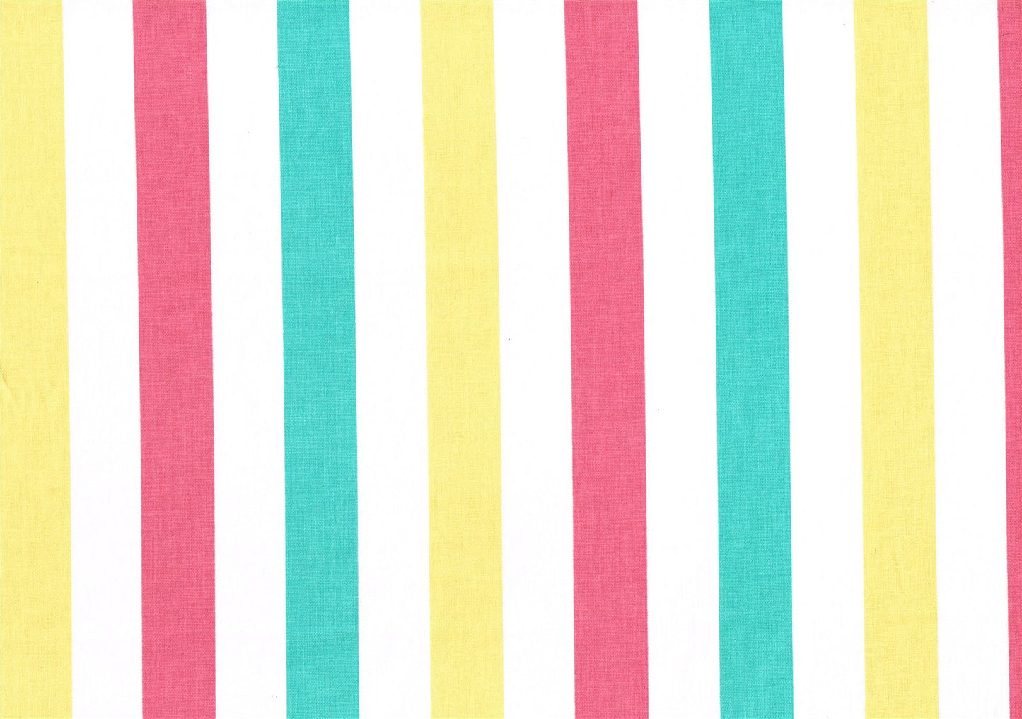 Bloomcraft Fabric Red Green Yellow White Stripe Cotton Drapery