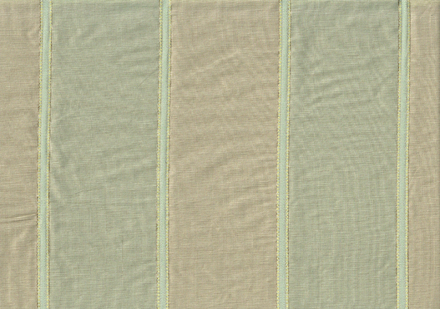 Avon Silk Fabric 100% Silk Stripe Aqua Beige Drapery Upholstery PDS 1476 G