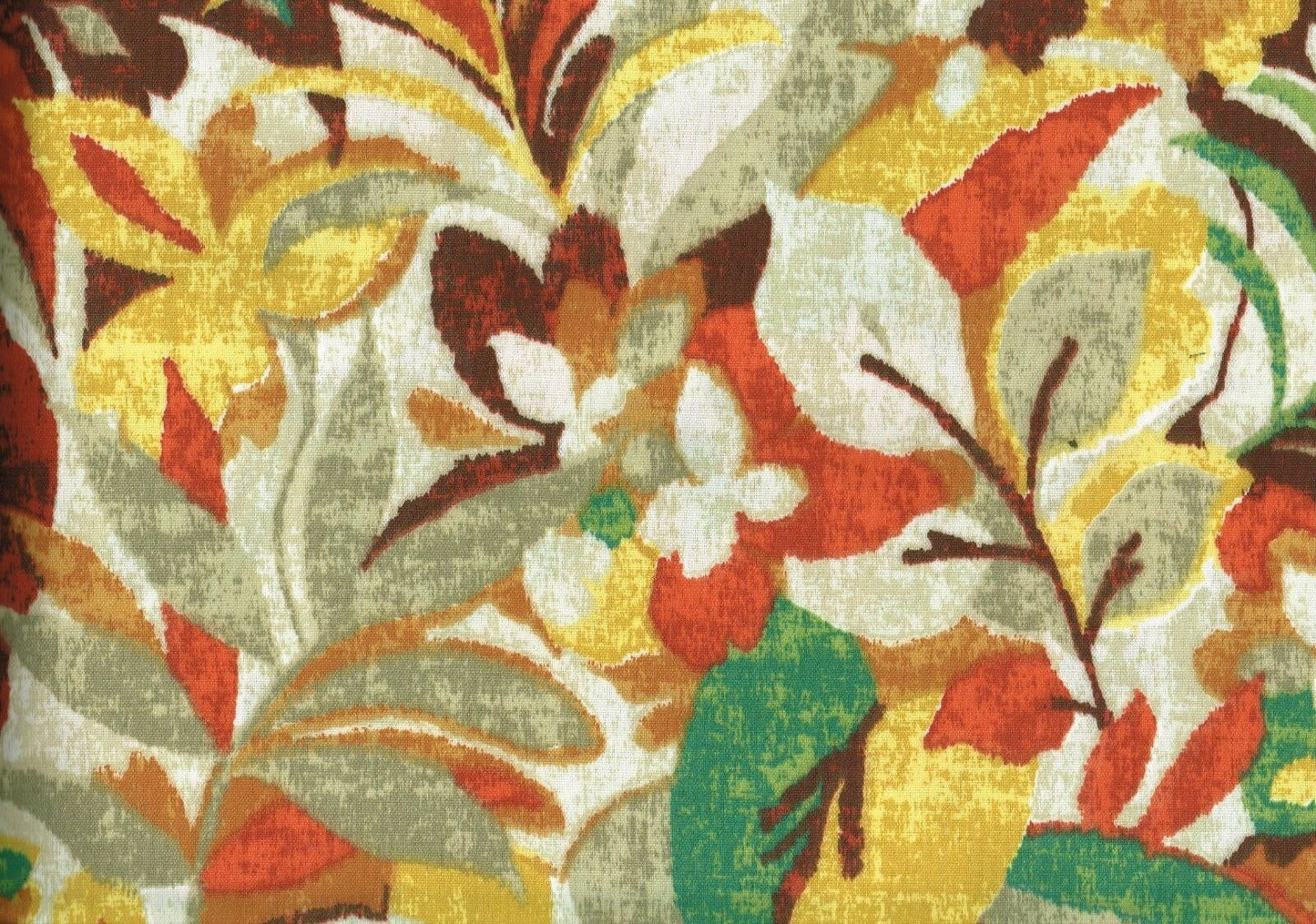 3 Yds Swavelle Fabric Werribee Red Gold Green Indoor/Outdoor Drapery Upholstery