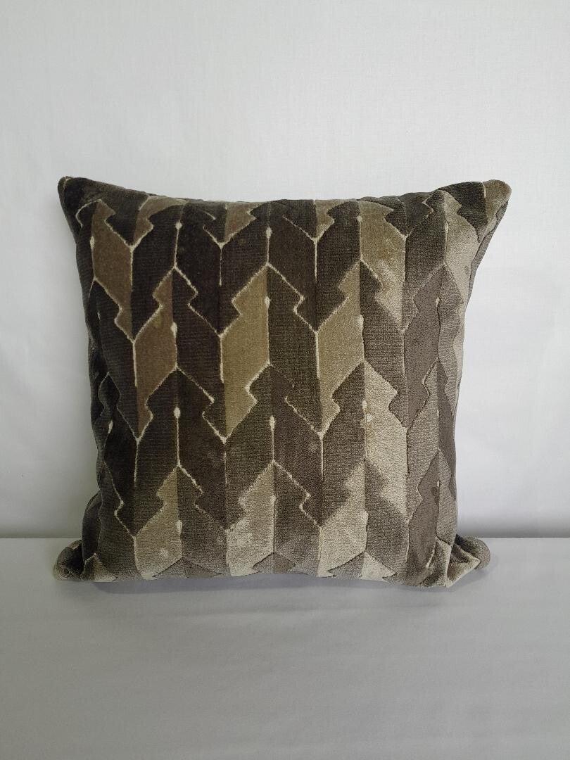 Velvet Shades of Gray Pillow Cover 20" X 20" Cover Only