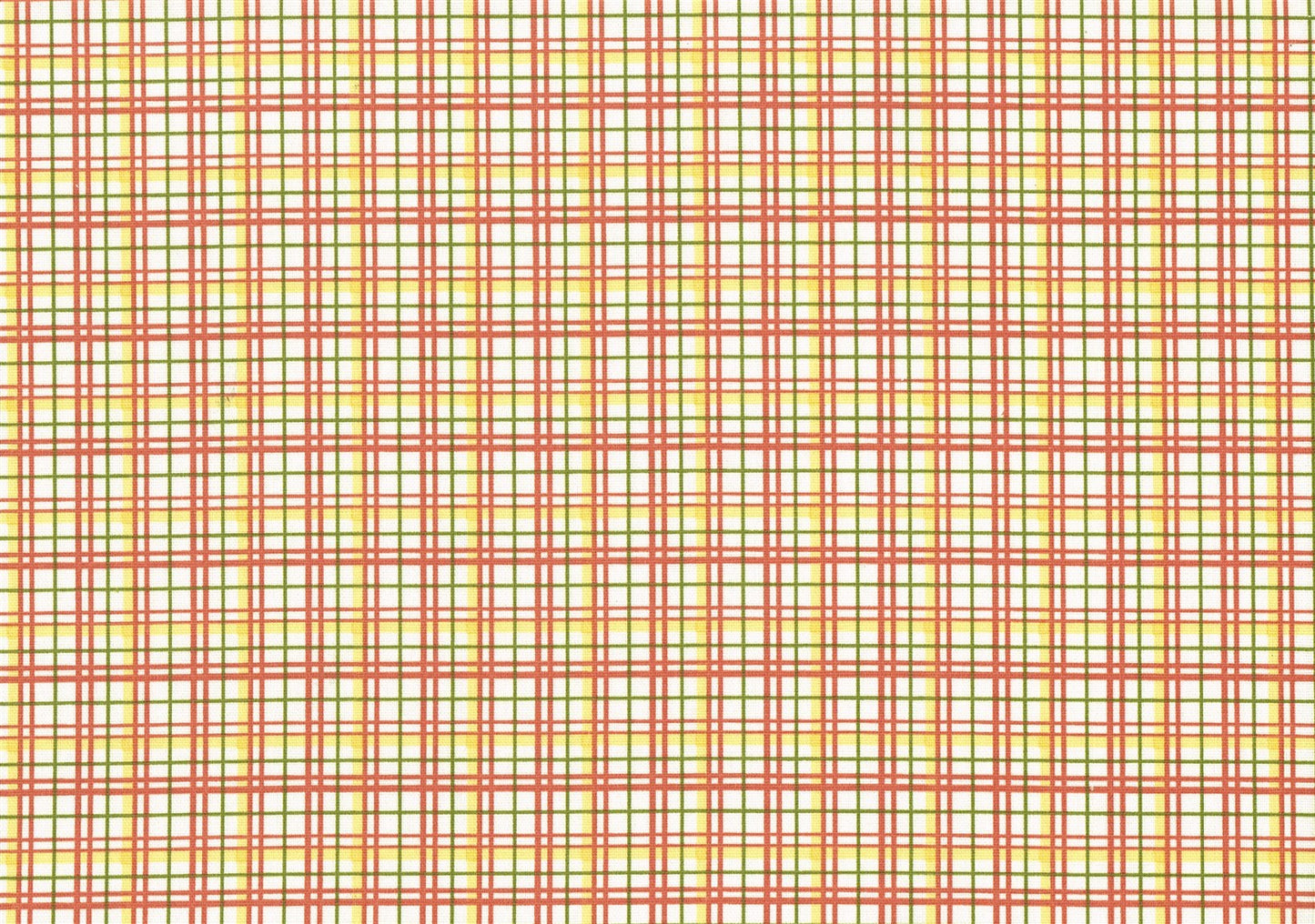 Richloom Fabric Salmon Beige Green Yellow Plaid Cotton Drapery Upholstery