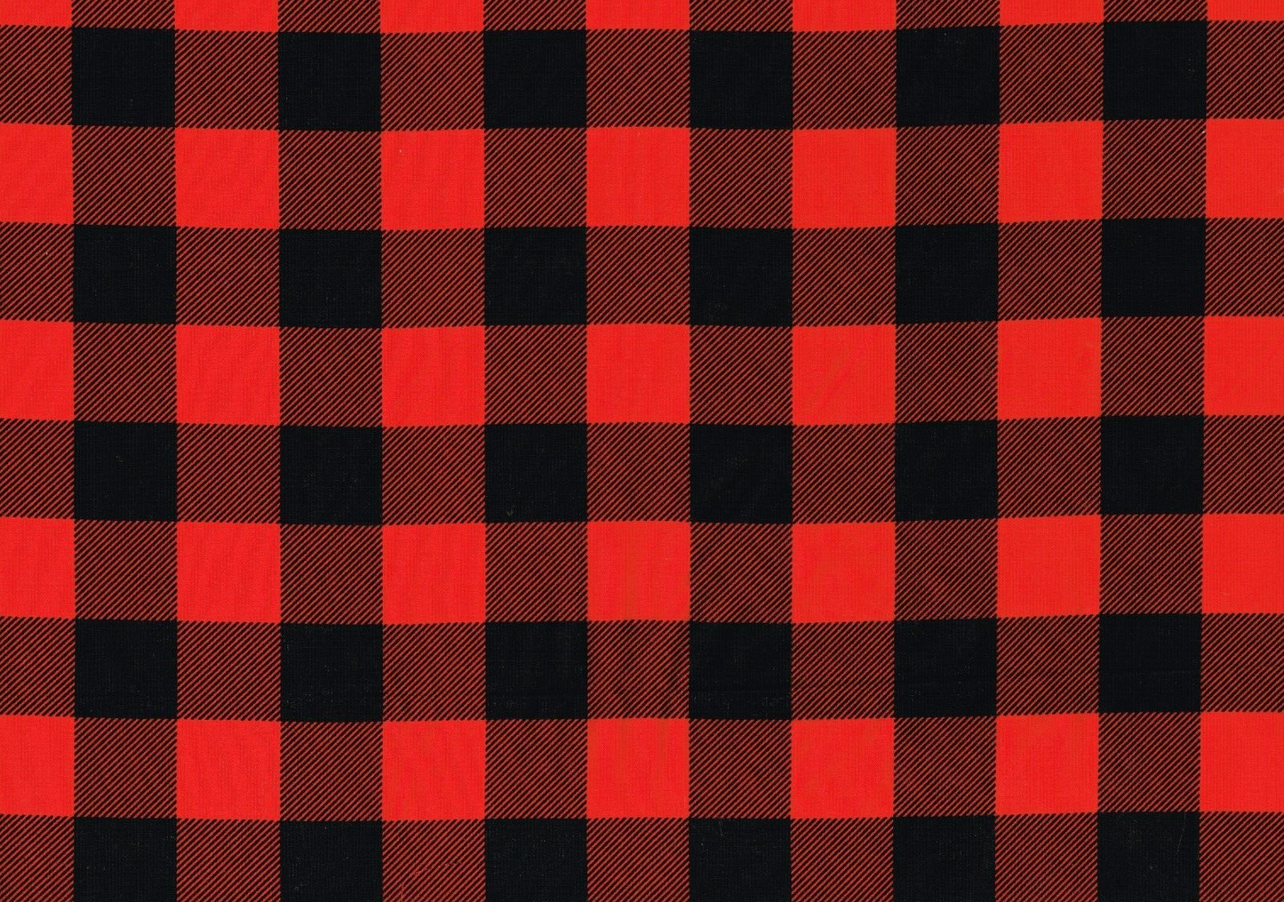 Christmas Fabric 100% Cotton Red Black Check Drapery Upholstery