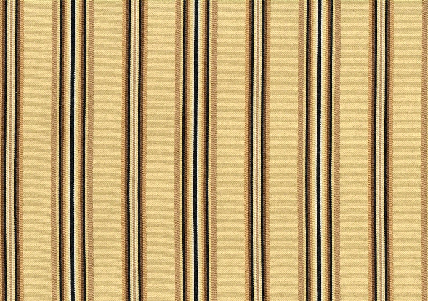 Designer Fabric Khaki Black Gold Stripe Drapery Upholstery