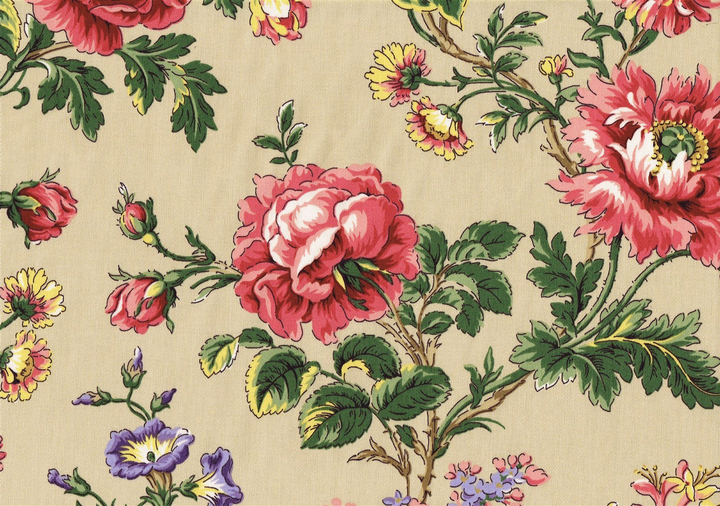 Duralee Fabric Delia Khaki Red Green Gold Lavender Cotton Drapery Upholstery