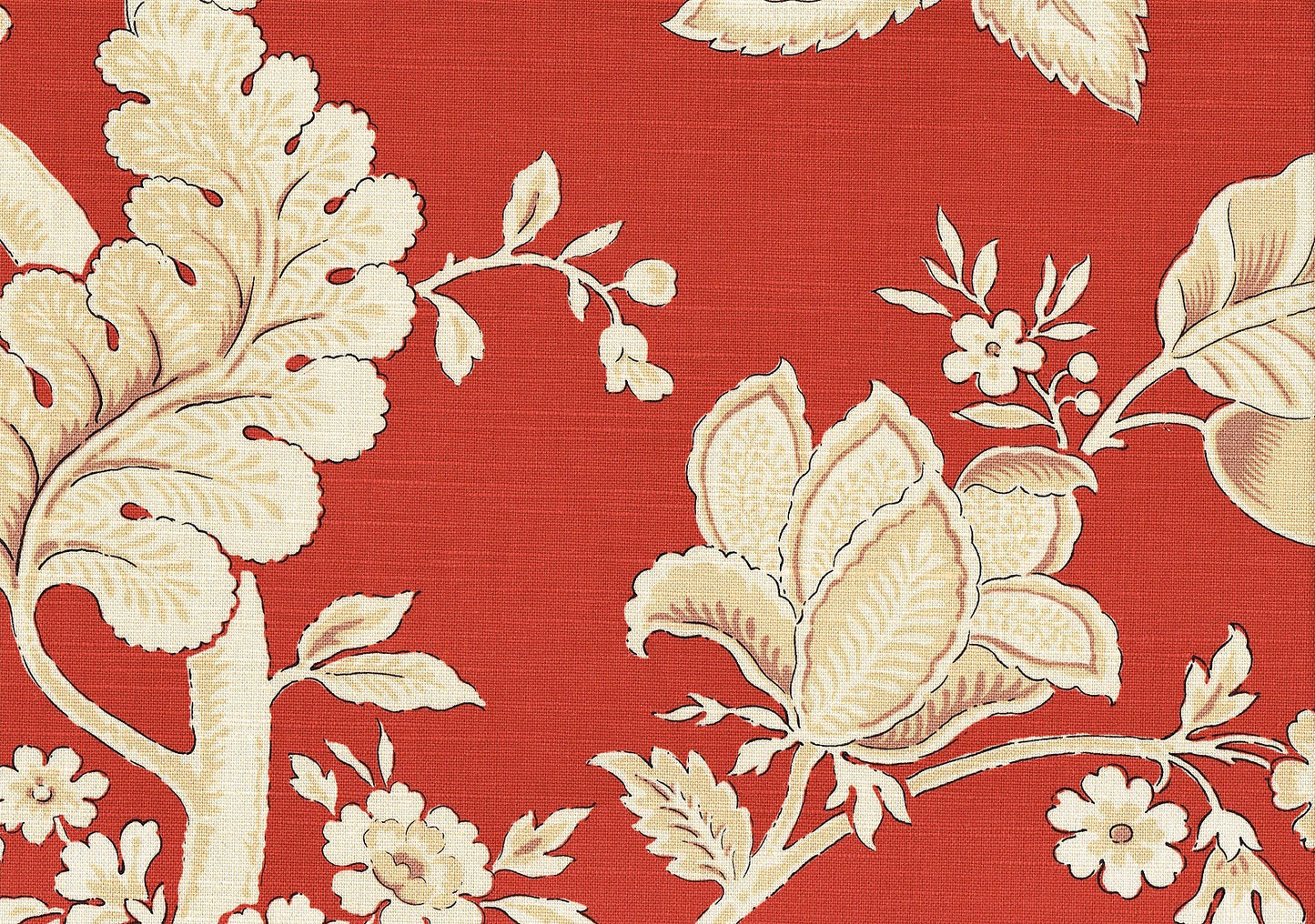 J Yang Fabric Bengal Coral Cotton Blend Coral Beige Off White Drapery