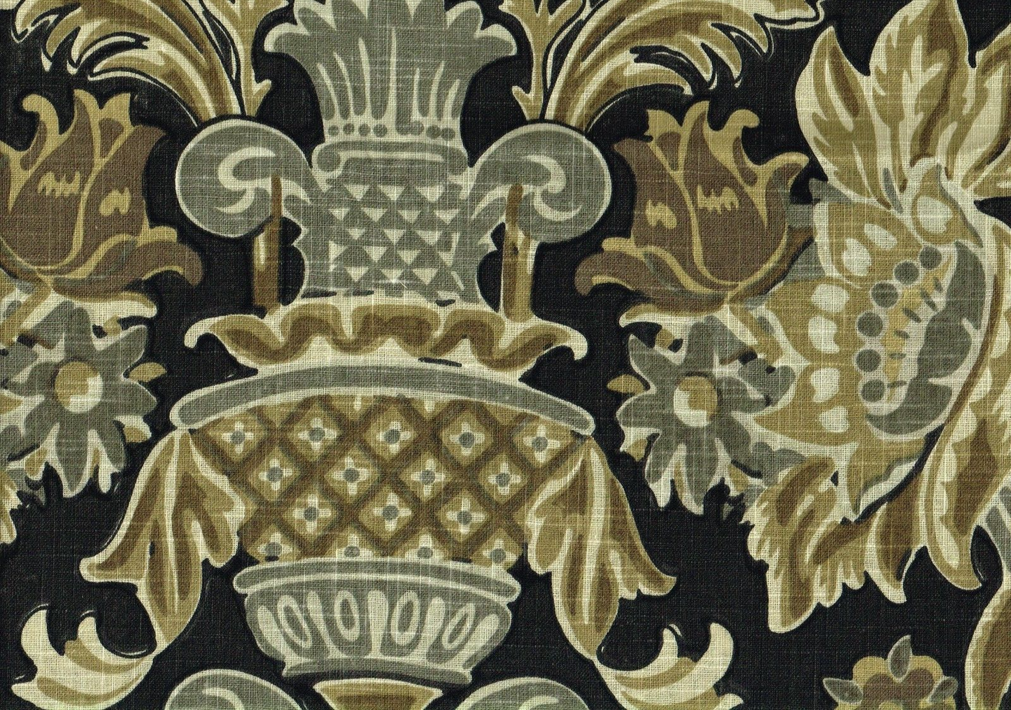 5 Yds Kravet Fabric Lutron Mahogany Linen Drapery Upholstery