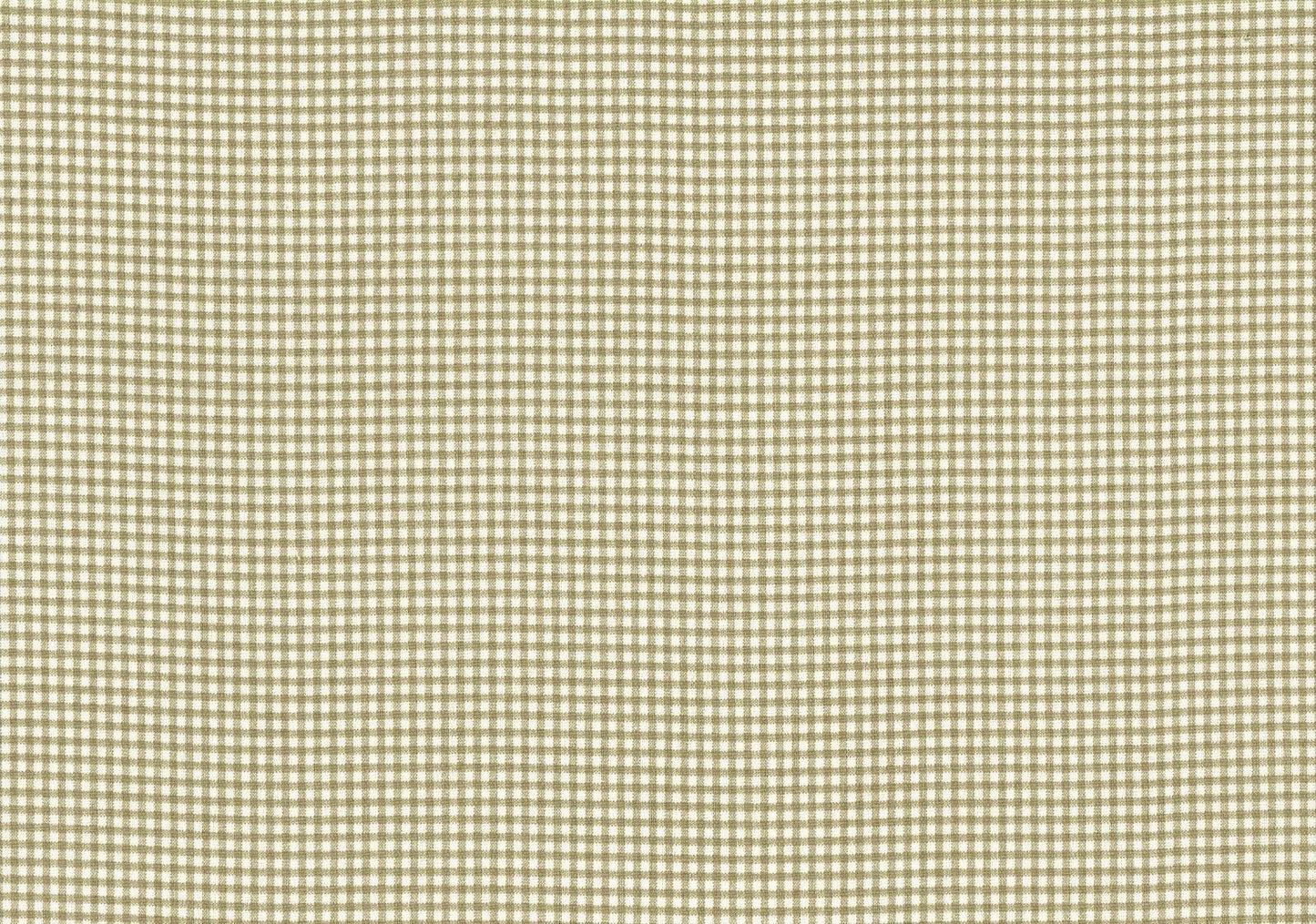 4 Yds Designer Fabric Brown Small Check Cotton Drapery Upholstery