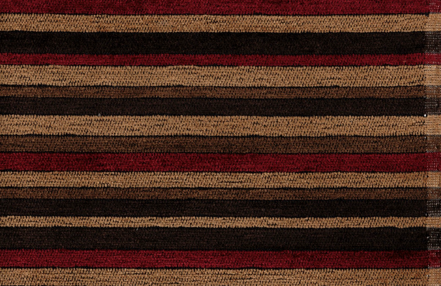 Designer Fabric Gold Burgundy Brown Stripe Upholstery