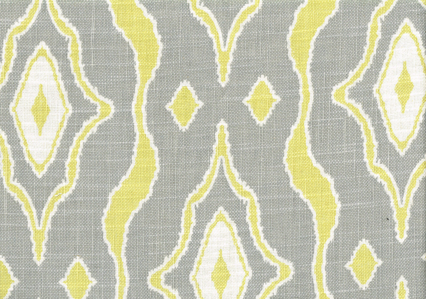 Magnolia Home Fabric Max Citrus Gray Chartreuse White Drapery Upholstery