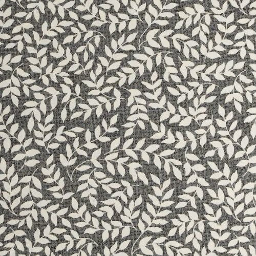 6 Yds Thomasville Fabric Bouvier Leaf Black Cotton Drapery Upholstery