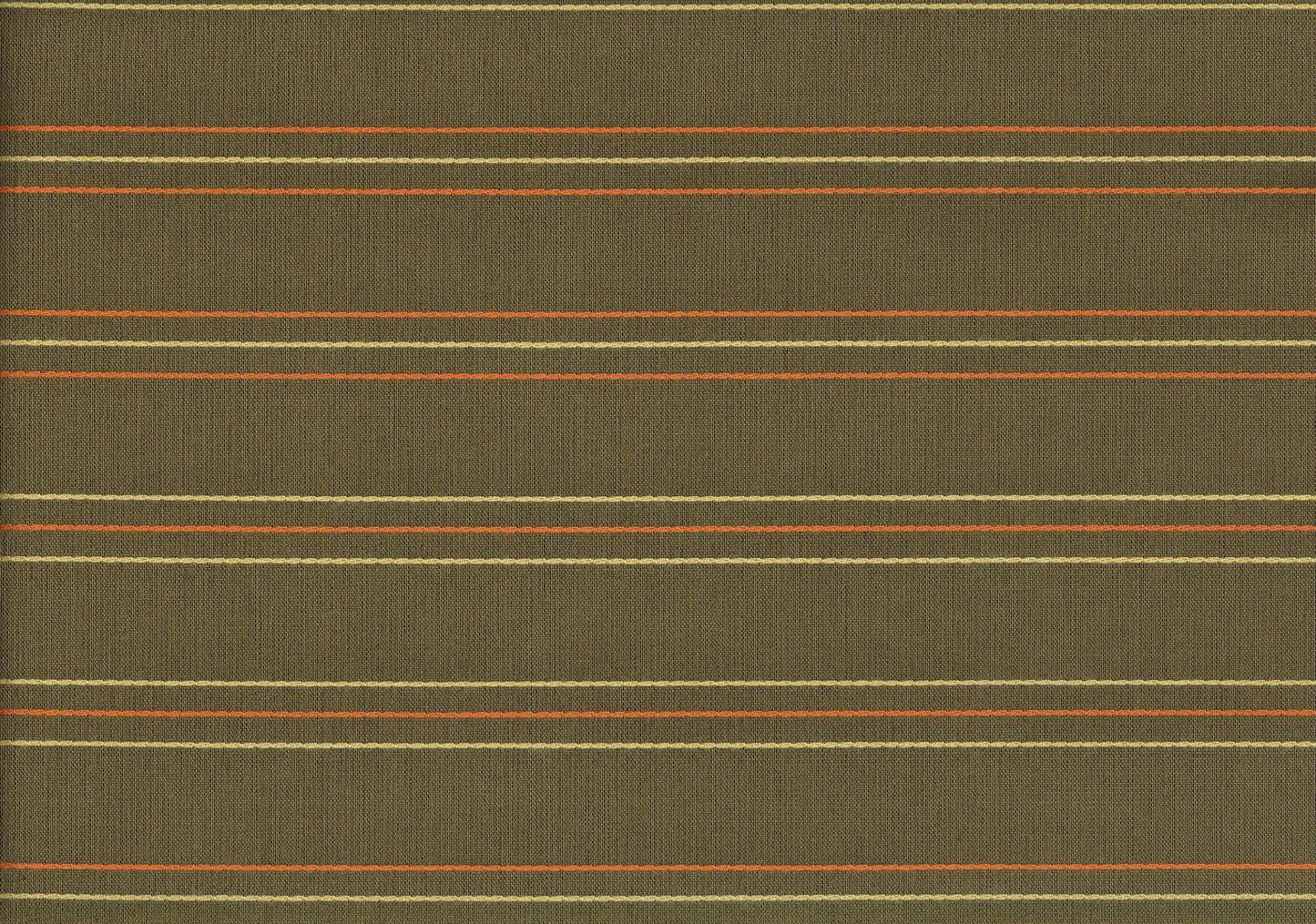 1 Yards Glen Raven Fabric Brown Orange Beige Stripe Drapery Upholstery
