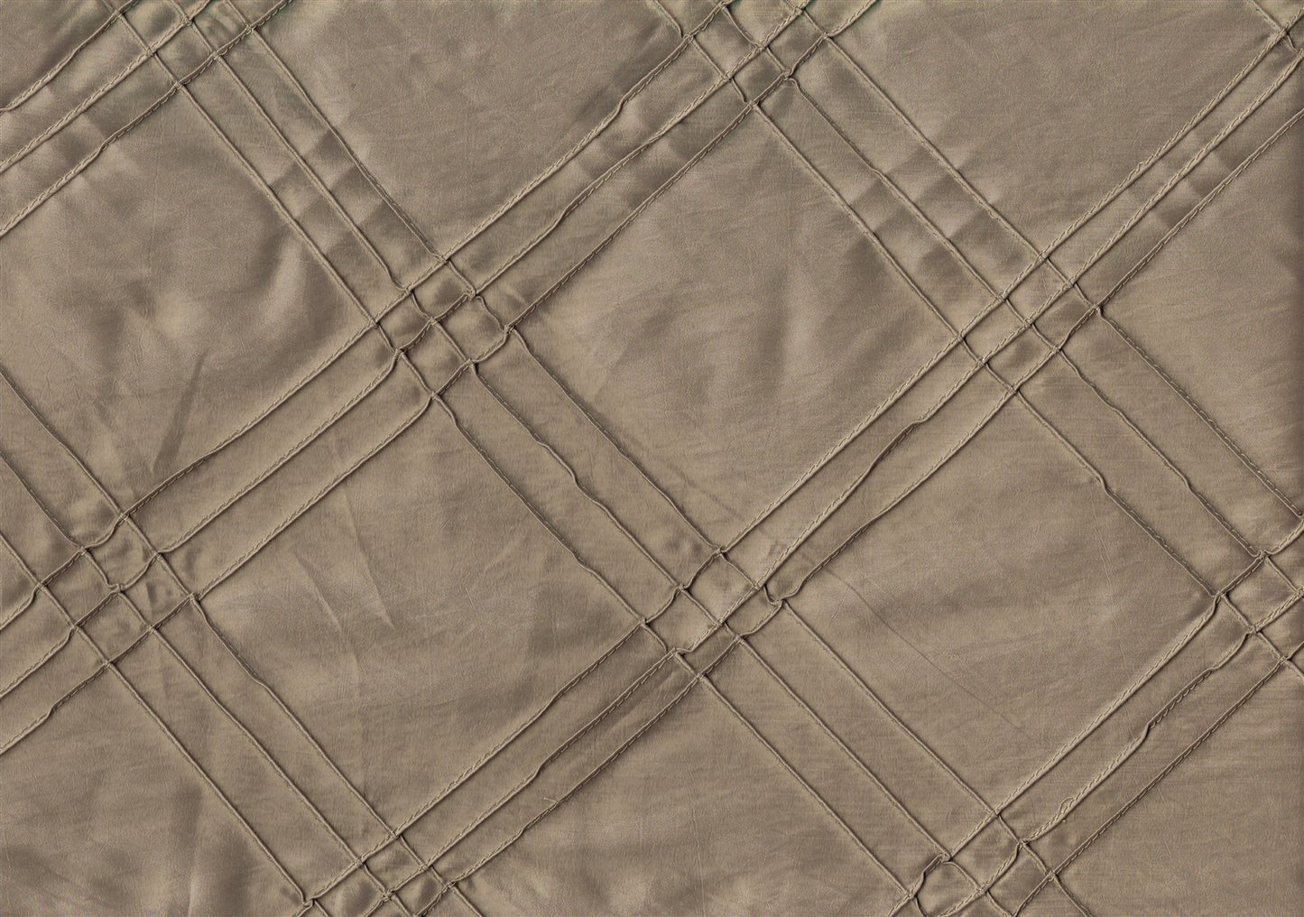 Softline Fabric Diamond Empire Hazelnut Faux Silk Tucks Drapery Upholstery