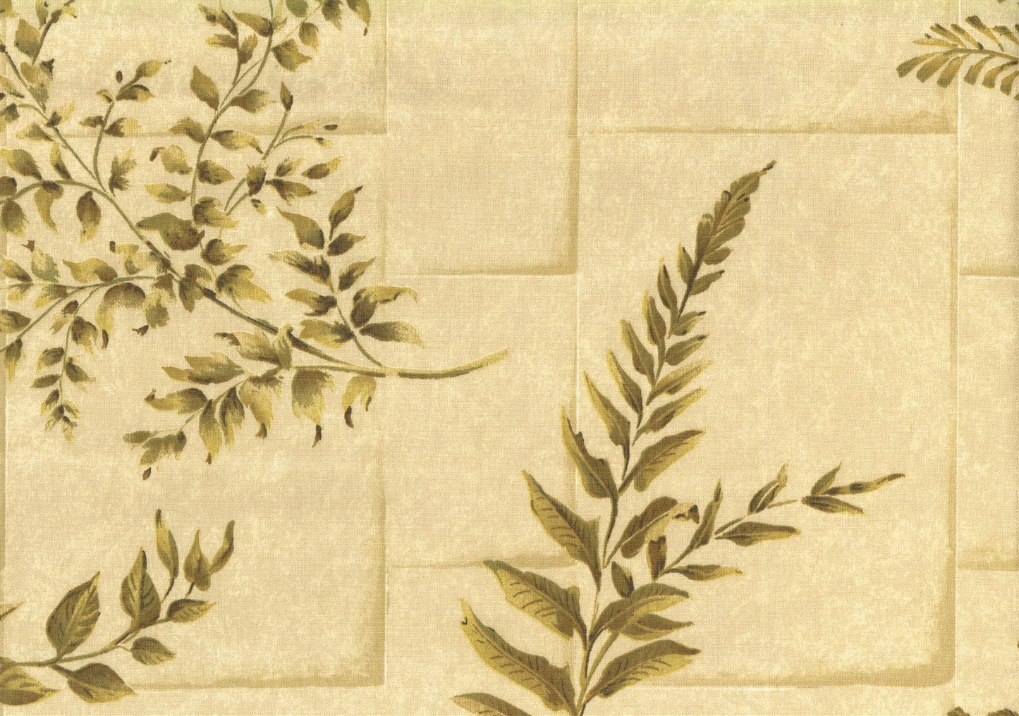Braemore Fabric Beige Green Brown Tropical Cotton Drapery Upholstery