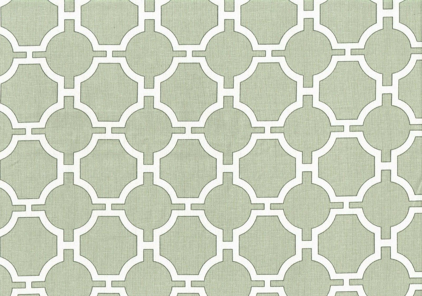 5 Yds  Mill Creek Fabric Gray White Cotton Print  Drapery  Upholstery