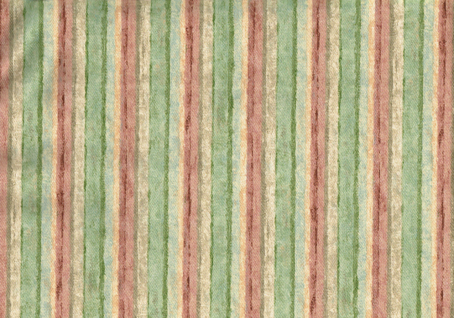 Mill Creek Fabric Bonne-Re Autum Stripe Green Rose Beige  Drapery Upholstery