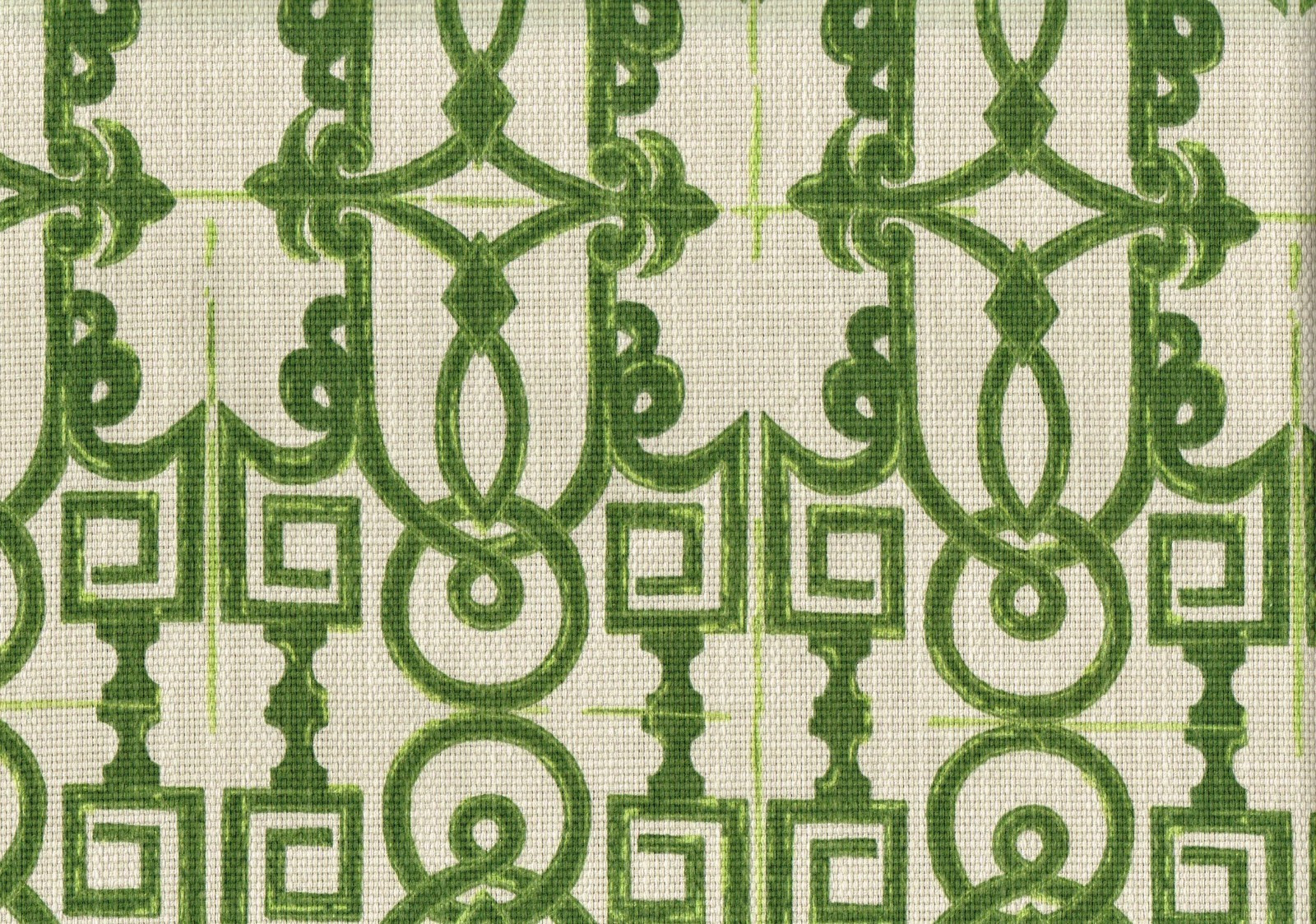 3.5 Yds Lacefield Fabric  Seville Olive Cotton  Drapery Upholstery