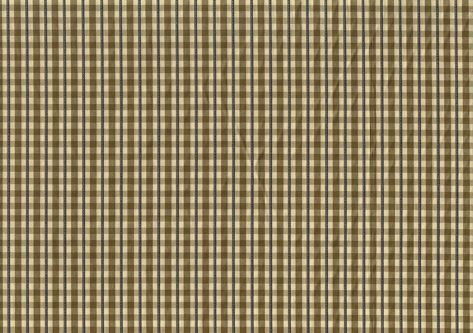 Braemore Fabric Brown Beige Slate Check Drapery Upholstery 
