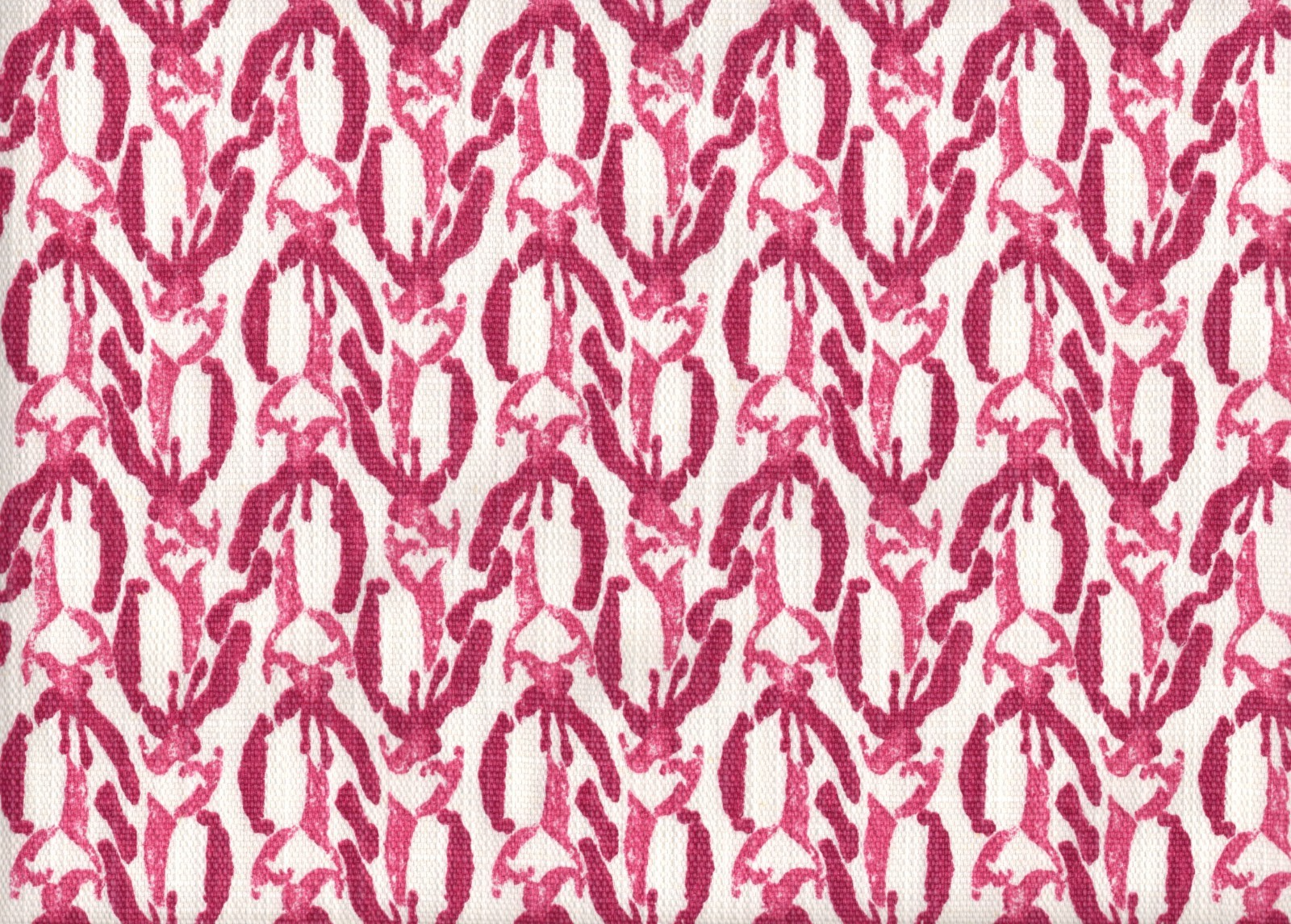 4 Yds Lacefield Fabric Reed Chathan Berry Cottom Blend  Drapery Upholstery