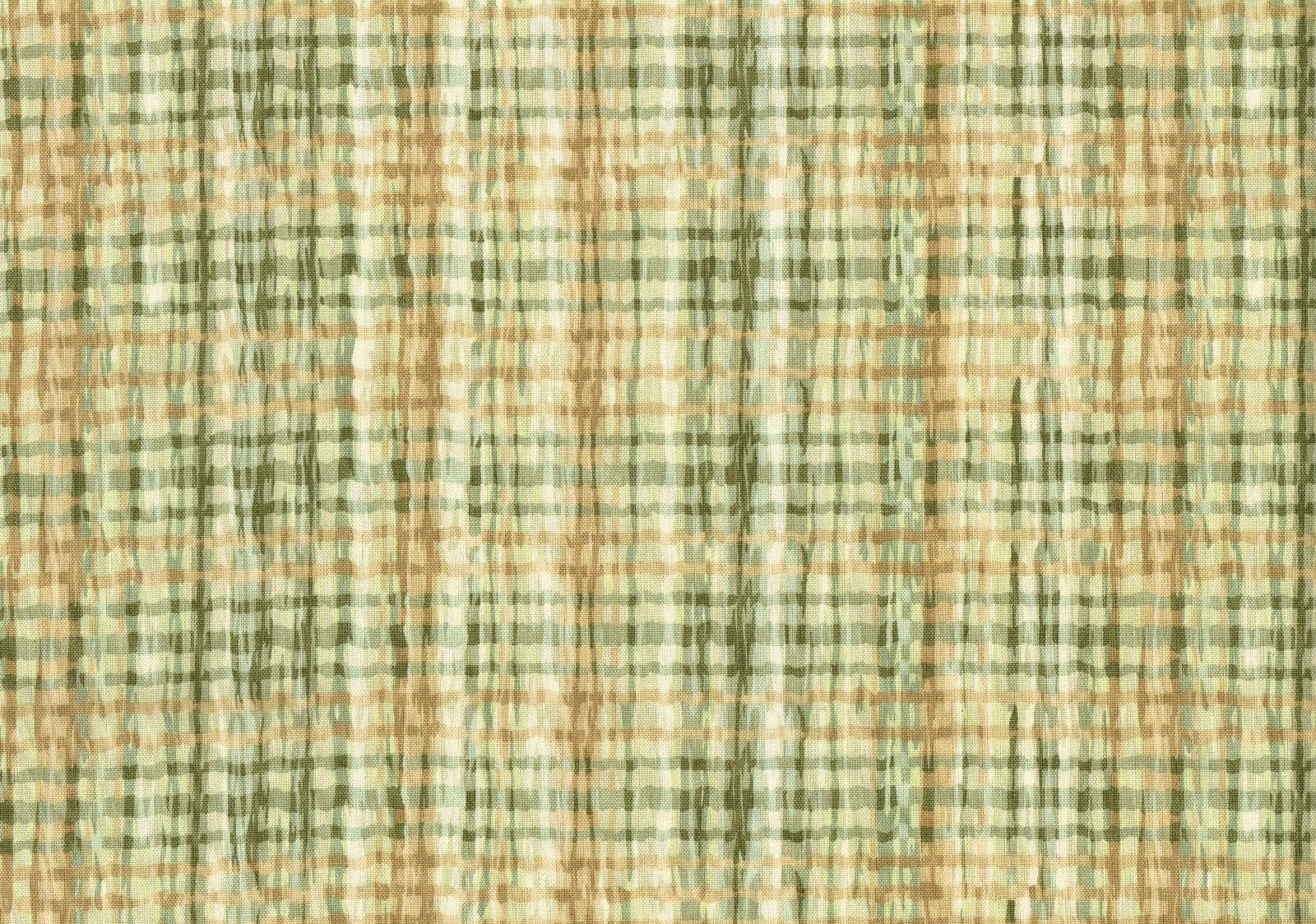 2.75 Yards Interior Fabric Green Gold Cotton Print   Drapery Upholstery 