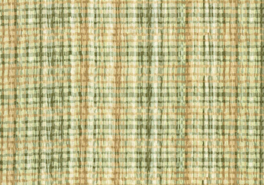 2.75 Yards Interior Fabric Green Gold Cotton Print   Drapery Upholstery 
