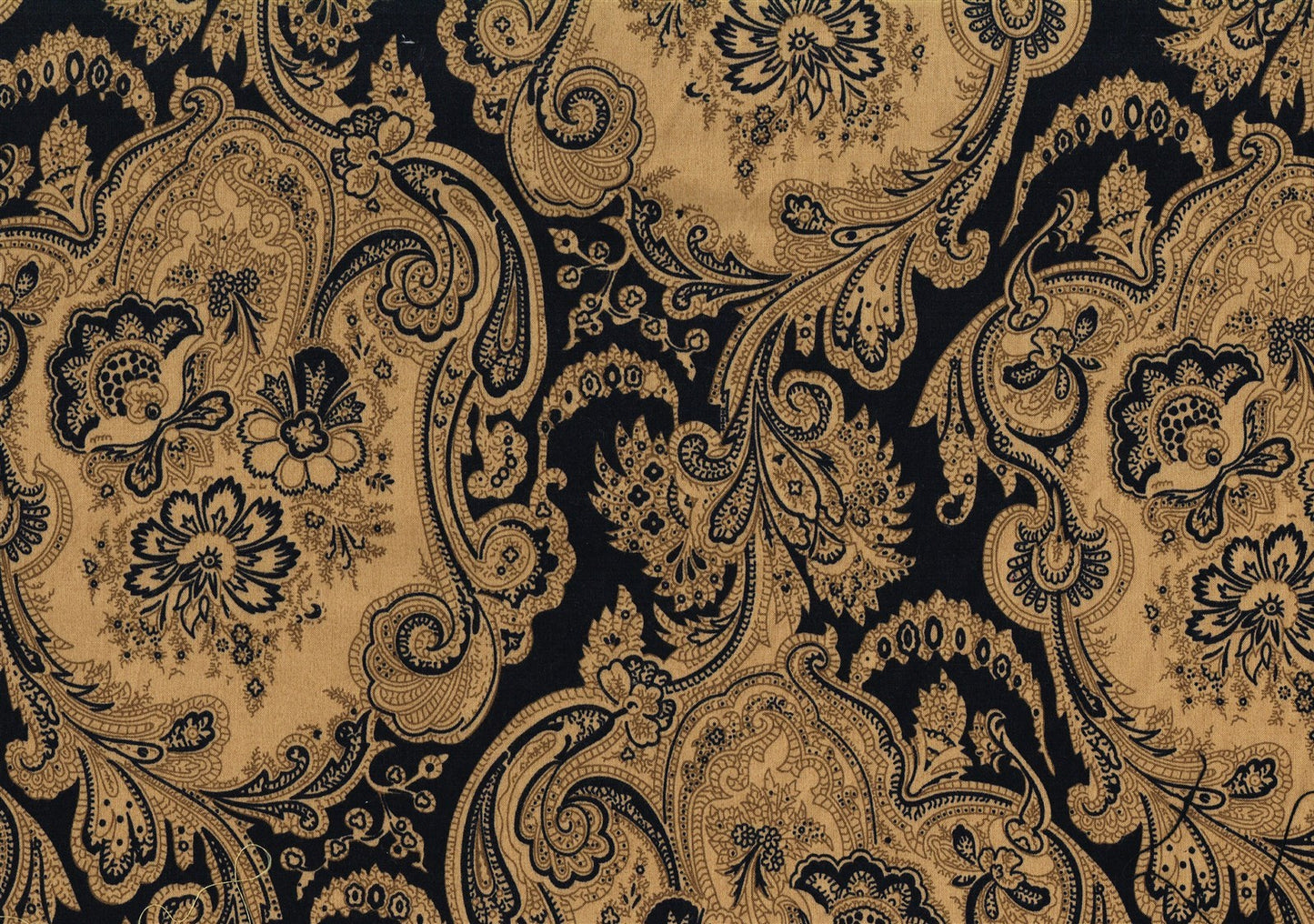 Kravet Fabric Connery Khaki Black Print  Cotton Drapery Upholstery 