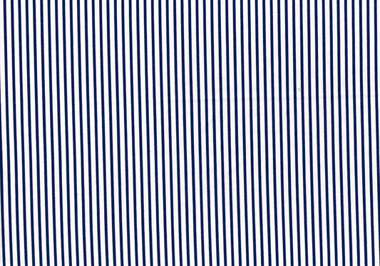 4 Yd Designer Fabric Navy White Cotton Stripe  Medium Weight  Drapery Upholstery