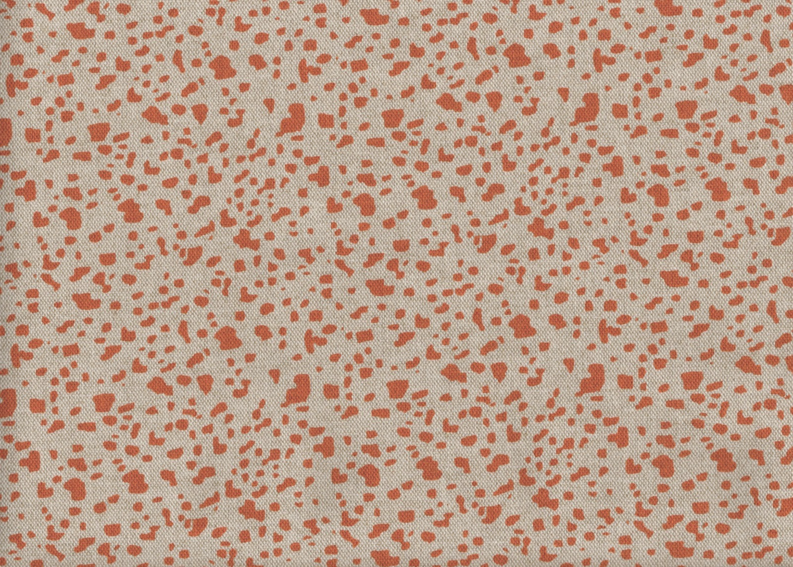 5 Yds Lacefield Fabric Animal Print Coral Linen  Cotton  Drapery Upholstery