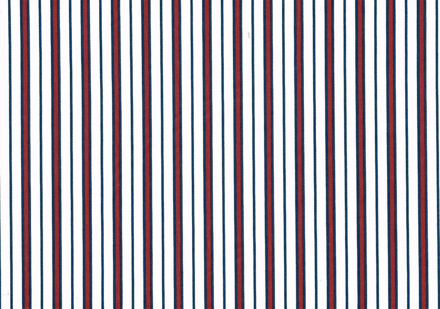 Waverly Fabric Brook Stripe White Burgundy Blue   Cotton Drapery Upholstery 