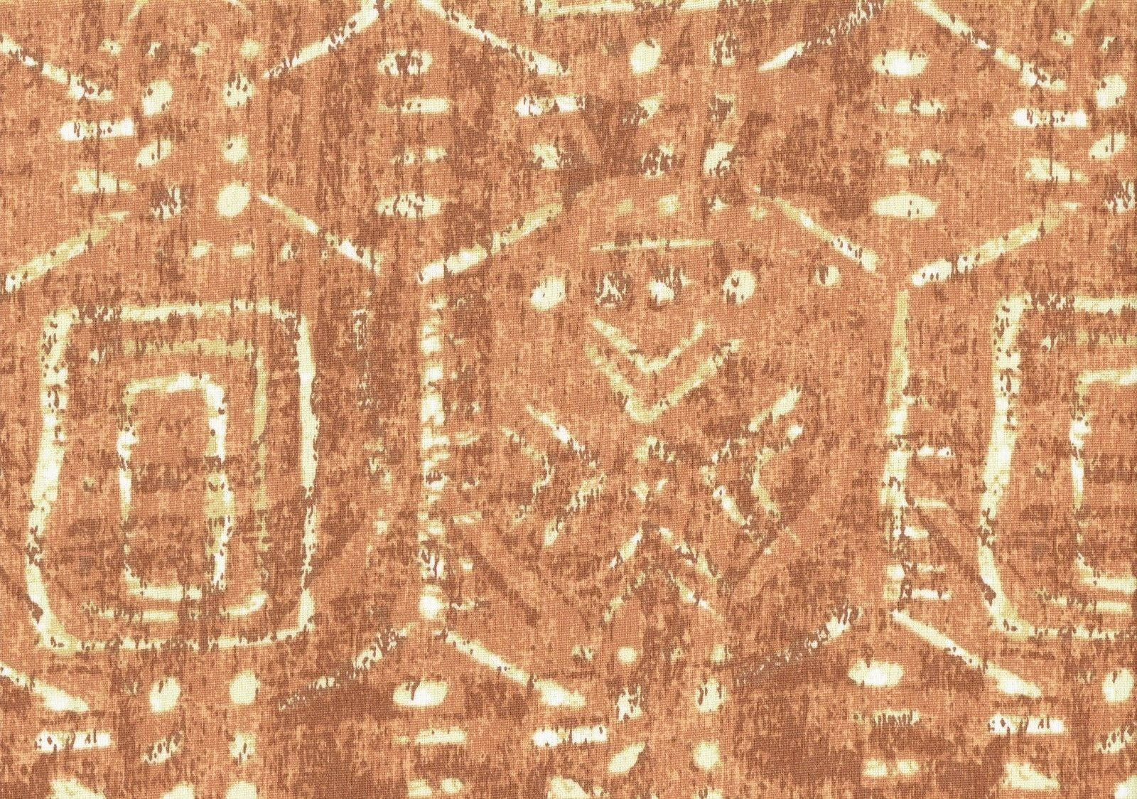 Mill Creek Fabric Taranis   Brick  Print Cotton Drapery Upholstery 