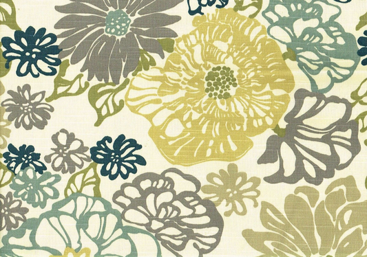 5 Yds  Richloom Fabric  Invigora   Spring  Cotton Drapery Upholstery
