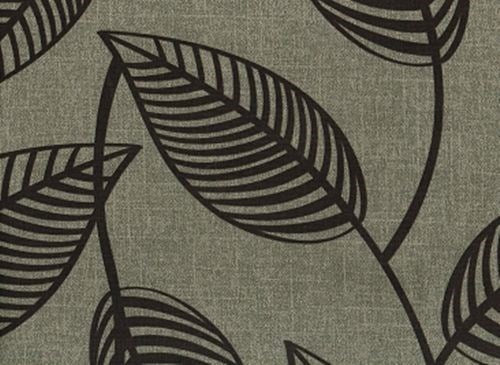 Richloom Mandura  Mushroom Gray Black Cotton Print Drapery Upholstery