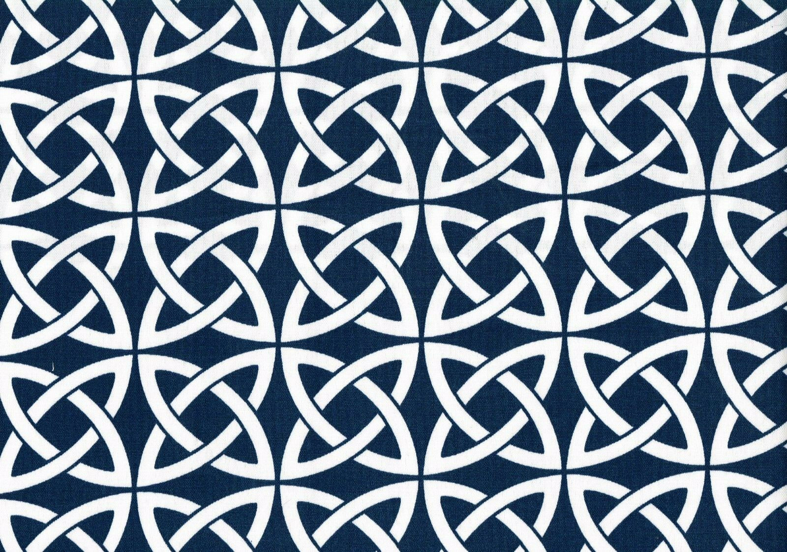 Designer Fabric Royal White Geometric Indoor/Outdoor   Drapery Upholstery 