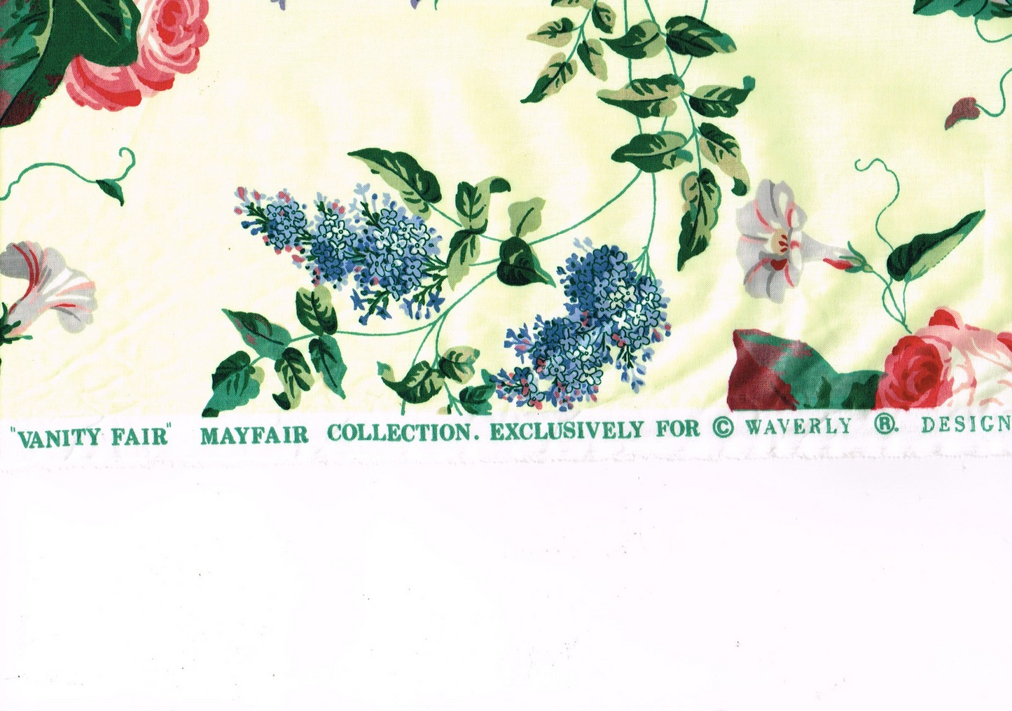 Waverly Fabric Vanity Fair  Floral Cotton  Drapery Upholstery