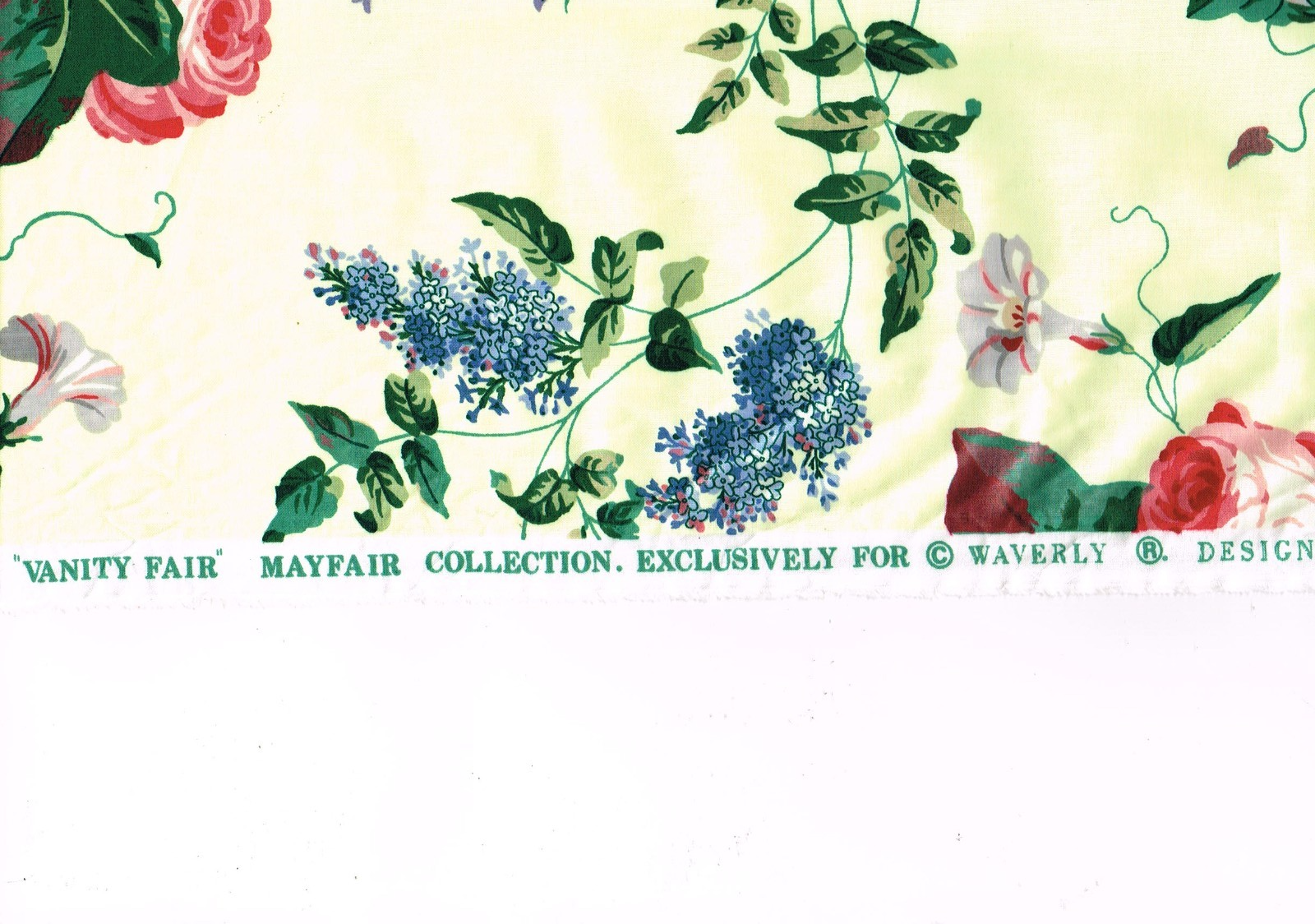 Waverly Fabric Vanity Fair  Floral Cotton  Drapery Upholstery