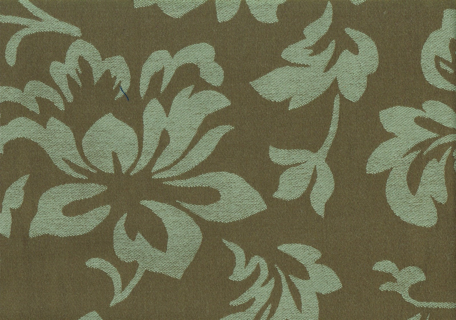   6.50 Yards Glen Raven Fabrics Brown Aqua  Floral   Woven   Upholstery 