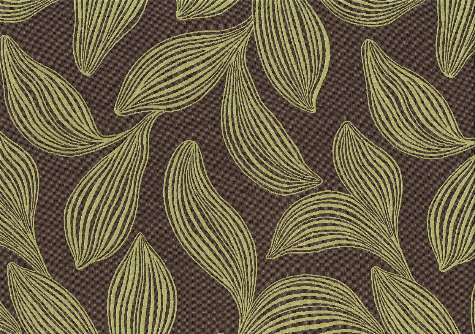 3.25 Yds Robert Allen Fabric Bharati Fennel Brown Lime Leaf  Drapery Upholstery 