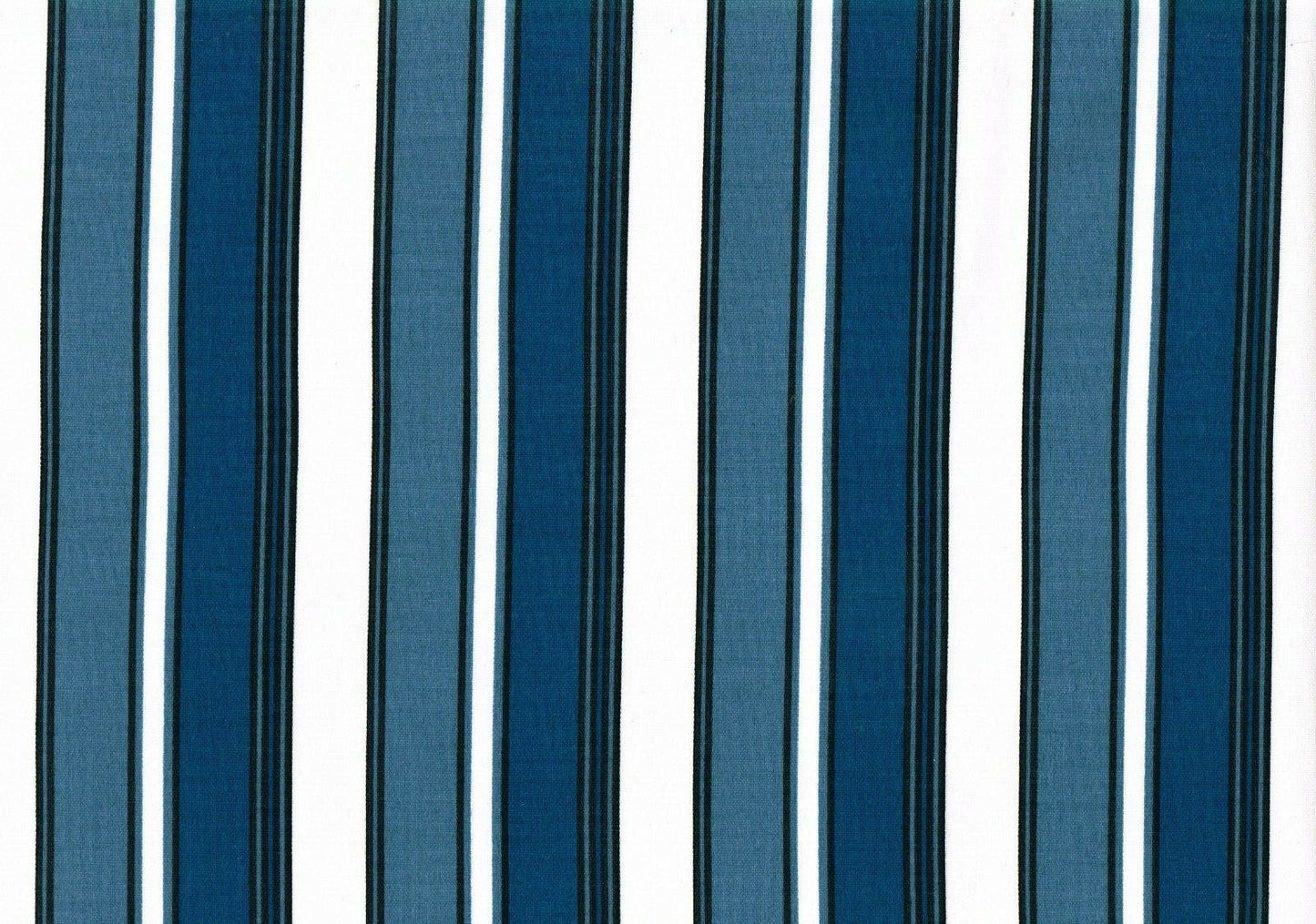 6 Yds  WHS Fabric Shades Of Blue White Stripe Indoor/Outdoor Drapery Uphl